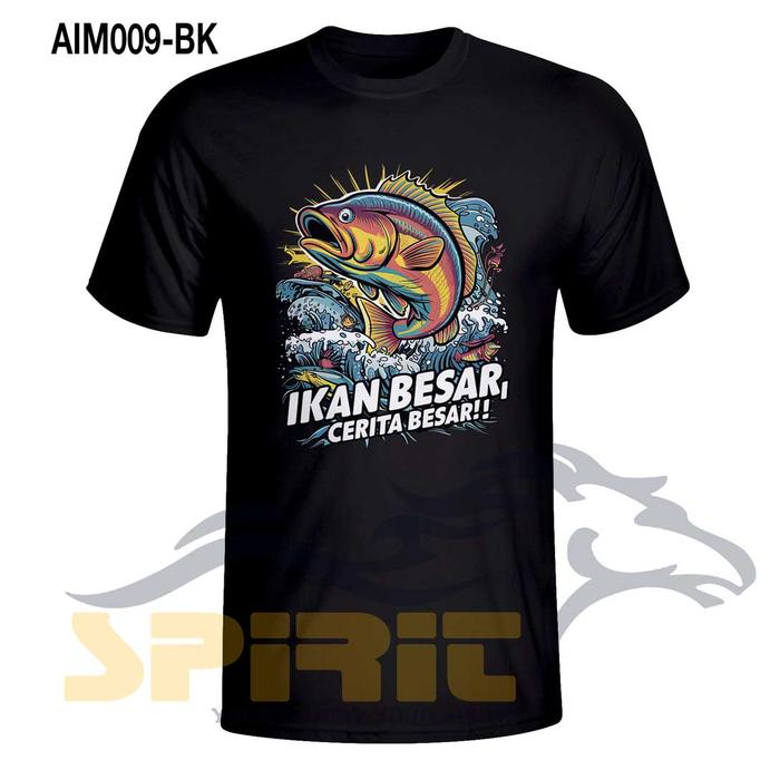 Gambar kaos ditro mancing kata kata lucu ikan besar cerita besar katun premium lengan pendek - Hitam, L dari Gudangkaos 3D4D undefined Tokopedia