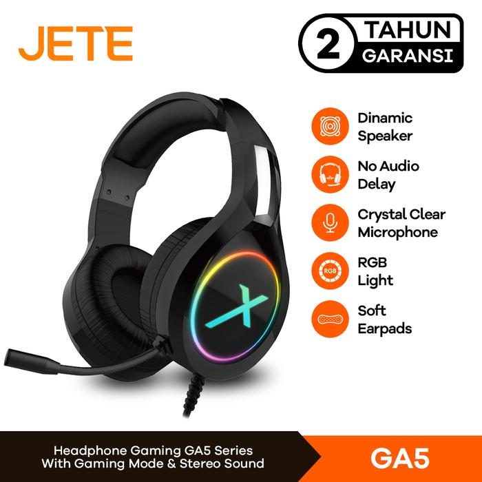 Promo Headset Headphone Gaming RGB JETE-X GA5 Series Garansi