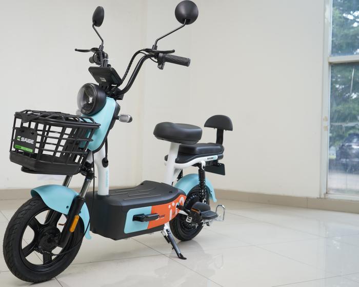 Gambar SAIGE sepeda listrik M45  dinamo 500w aki 48v 12ah - Biru Muda dari Bagus Ebike undefined Tokopedia