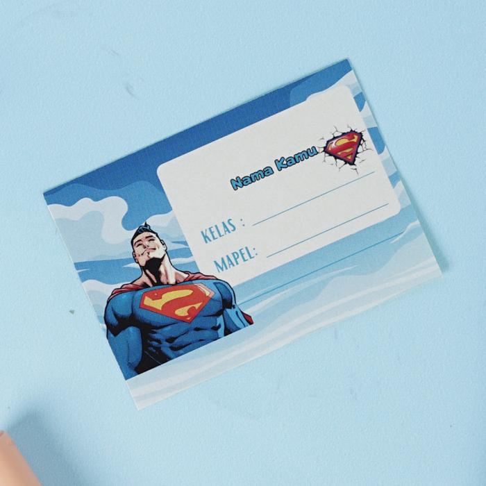 Gambar Stiker Label Buku Mata Pelajaran Mapel Anak Sekolah Cetak Label Stiker Custom Free Template Selaras Printing - Superman dari Selaras Printing undefined Tokopedia