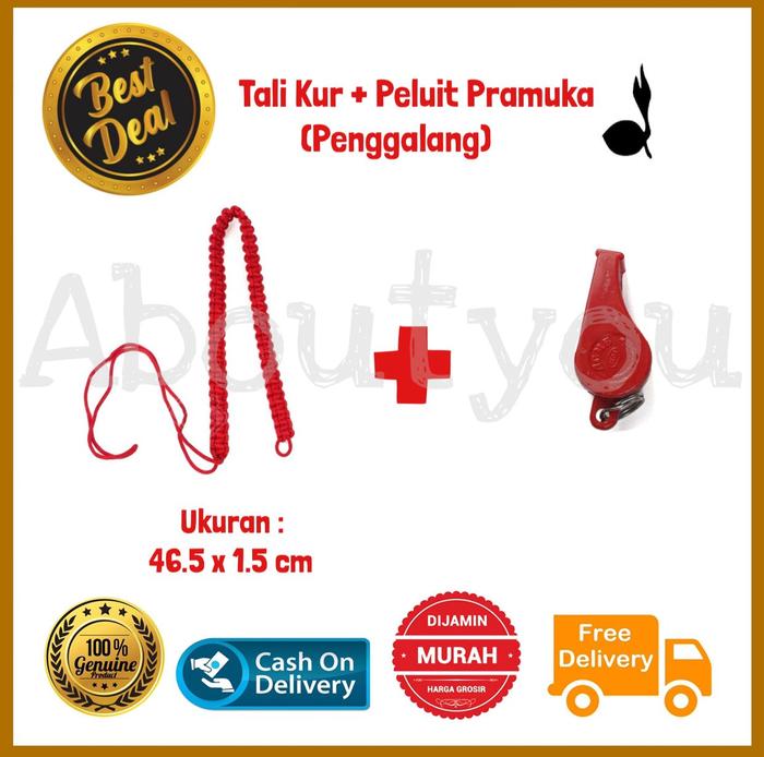 Gambar Set TaliKur Pramuka Penggalang Tali Merah Tanggung Peluit Tali Kur dan Pluit Komando SD SMP SMA - Tali dan Peluit dari Aboutyou Shop Official undefined Tokopedia