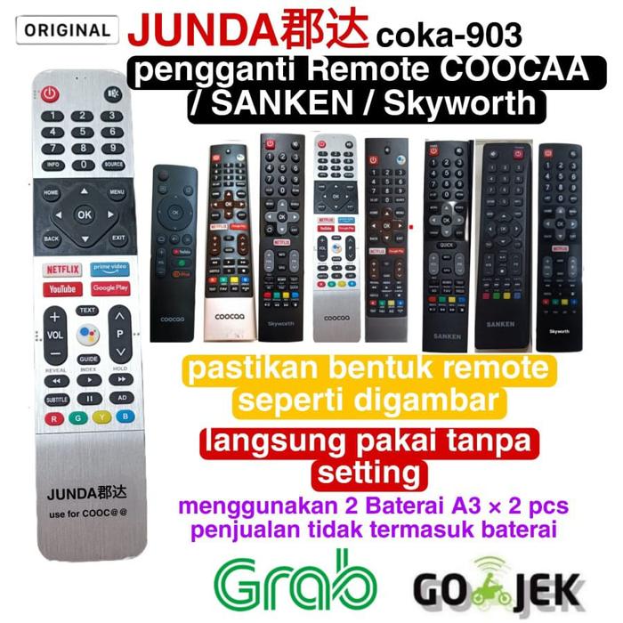 Gambar Remot JUNDA Coka 904 Remot Pengganti untuk Coocaa LCD LED - Coka_903 dari United Jaya undefined Tokopedia