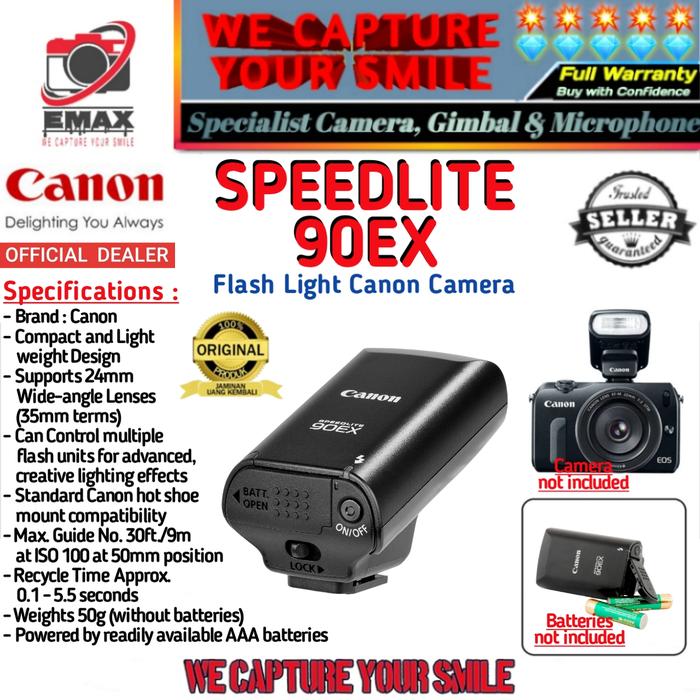 Jual CANON Speedlite 90EX Flash Light External Lampu Camera Mirrorless