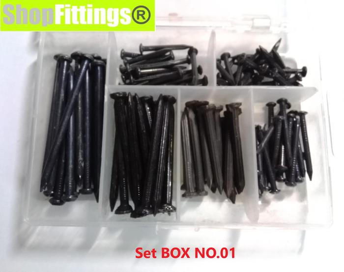 Gambar Aksesori Mini Box Set Paku Sekrup Fisher Mur Ring Mini Box Accessories Set Of Nails Screws Nuts and Washers - BOX No.01 dari Shop Fittings undefined Tokopedia