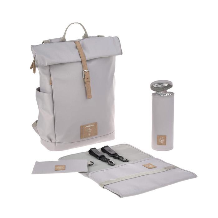 Gambar LASSIG Rolltop Diaper Bag Backpack / tas popok bayi / tas popok ransel - Grey dari Lassig Indonesia Official undefined Tokopedia