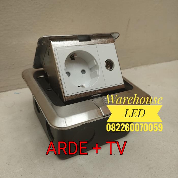 Gambar Stop Kontak Lantai 3 Modul Flip Up isi Stopkontak ARDE Europe EU + TV Televisi Slow Motion Soft Opening - ARDE + TV dari Warehouse LED undefined Tokopedia