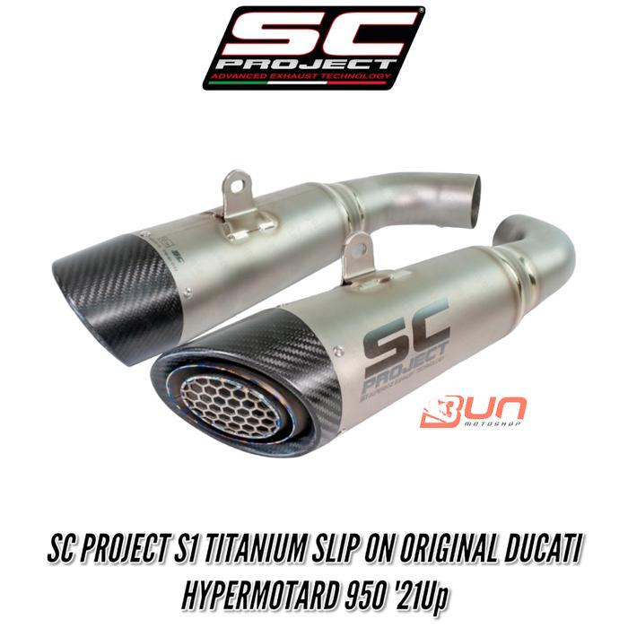 SC-Project CR-T M2 Mufflers for Ducati Hypermotard 950 - YouTube