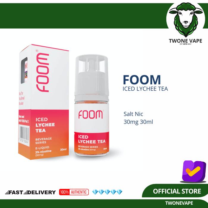 Gambar Foom Iced Tea Seris Lychee Tea/Peach Tea/Lemon Tea Salt Nic 30Ml - Lychee Tea dari Twoneofficial undefined Tokopedia