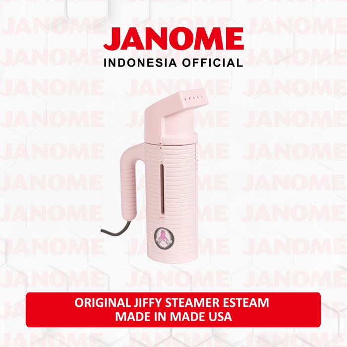 Gambar Travel Steamer Mesin Esteam Jiffy Original USA Garansi Resmi / Setrika Uap Rumahan / Steamer Pakaian / Gosokan Uap - Merah Muda dari Janome Indonesia Official undefined Tokopedia