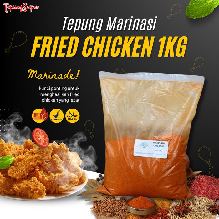 Gambar Bumbu Marinasi Fried Chicken/CRN 1802/Tepung Super/Rasa Original dari TEPUNG SUPER undefined Tokopedia