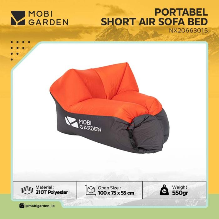 Gambar Sofa Angin Outdoor Mobi Garden NX20663015 Portable Short Air Sofa Bed - Orange. dari Mobi Garden Indonesia undefined Tokopedia