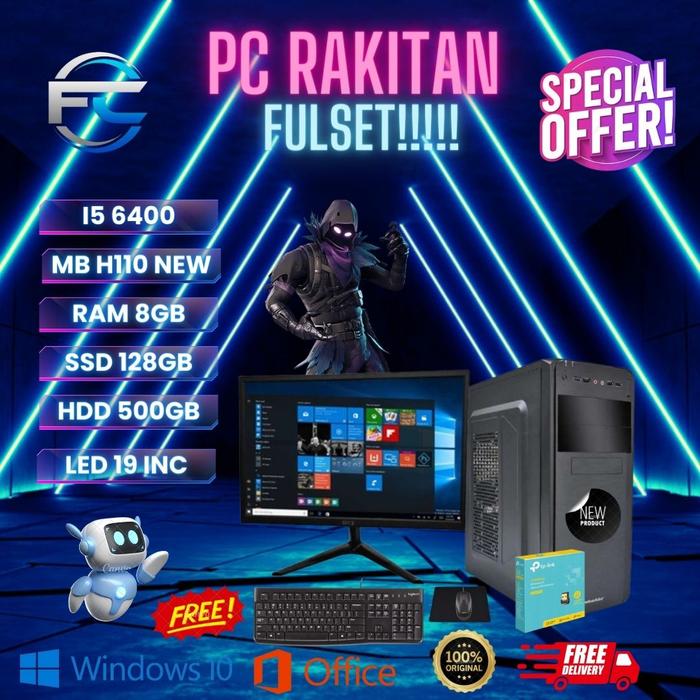Jual PC KOMPUTER RAKITAN CORE i5 6400/RAM 8GB /SSD 128/HDD 500GB