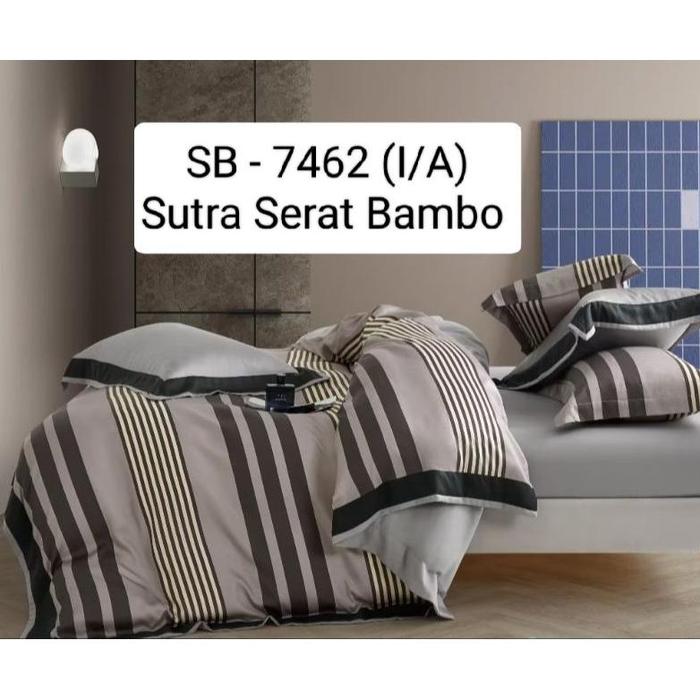 Gambar Best seller Sprei Set Sutra Serat Bambu/Tencel 60s Bambu/Sutra Tensel - SB 7462(Abu), 100x200x30 dari the venom undefined Tokopedia