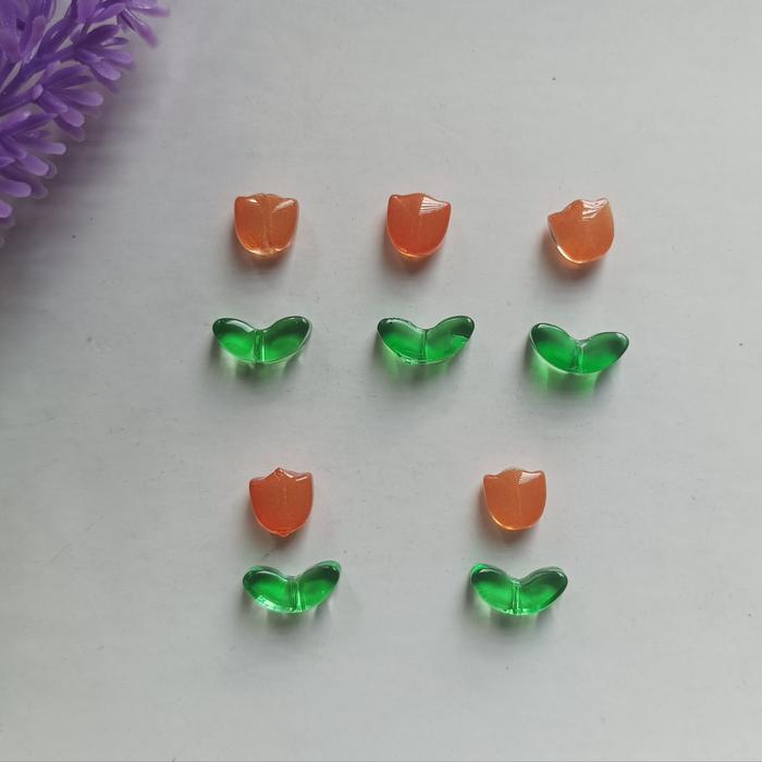 Gambar Manik Bunga Tulip Flower Beads Cute Bahan Meronce Craft Aksesoris DIY - Orange dari BodegadiBodega undefined Tokopedia