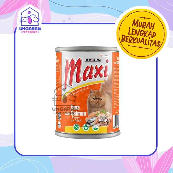 Gambar MAXI Cat Kaleng Adult 400gr - Makanan Basah Kucing Dewasa - Tuna Salmon dari Ungaran Pet Center undefined Tokopedia
