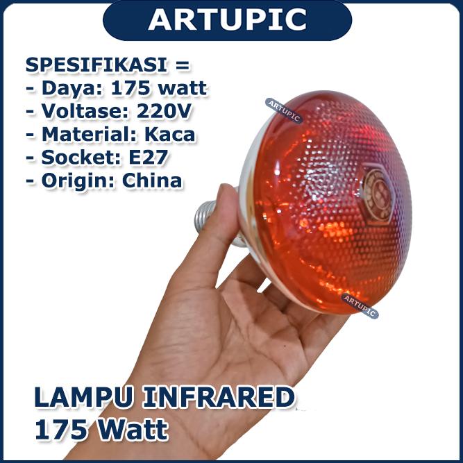 Gambar Lampu Infrared Pemanas Babi Ayam Kambing Sapi 175 watt Penghangat - Merah dari Artupic Peralatan Peternakan undefined Tokopedia