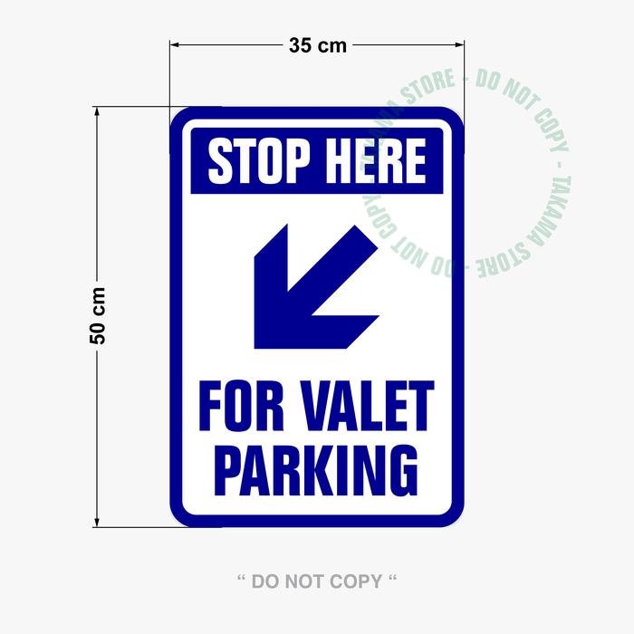 Gambar Rambu valet parking 35cm x 50cm plat alumunium - Kiri dari Takama Rambu Store undefined Tokopedia