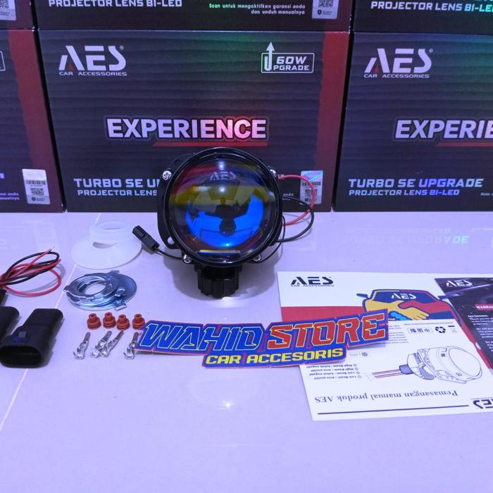 Gambar LAMPU PROJECTOR BILED AES TURBO SE UPGRADE EXPERIENCE 2,5 INCH 60 WATT - 1Pics lampu dari HRRECING undefined Tokopedia