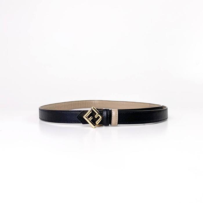 Jual Fendi FF Diamond 2cm Reversible Belt Black Tortora Kota