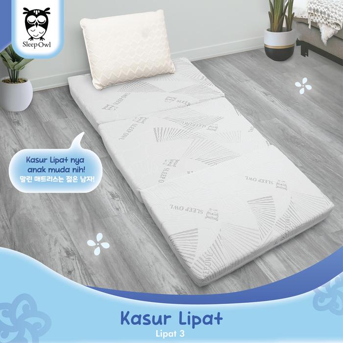 Gambar SLEEP OWL Kasur Busa Super Lipat Trifold Medium Soft Feel | Travel Matras Luxury - Putih, 90x200x10 dari Citra furniture undefined Tokopedia