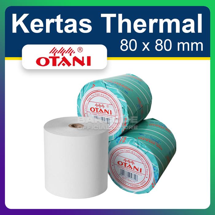 Gambar Kertas Printer Kasir OTANI 80x80mm 80x80 Struk Thermal 80 x 80 mm - Otani 80 CR 17 dari Barcode Store Solutions undefined Tokopedia