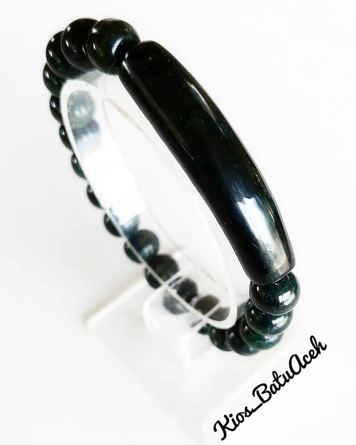 Gambar Gelang Batu Giok Black Jade Original Asli Aceh Bulat Plat Slim - Plat Bulat dari Kios Batu Aceh undefined Tokopedia