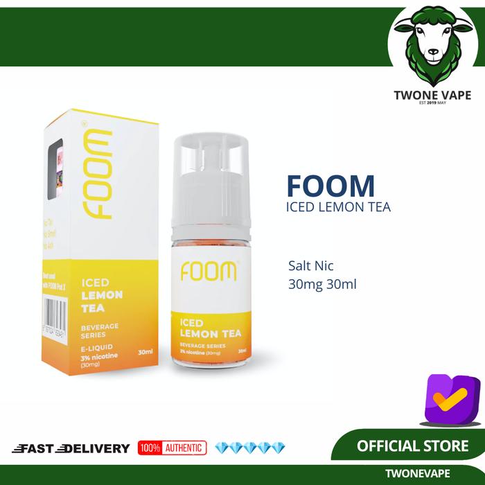 Gambar Foom Iced Tea Seris Lychee Tea/Peach Tea/Lemon Tea Salt Nic 30Ml - Lemon Tea dari Twoneofficial undefined Tokopedia