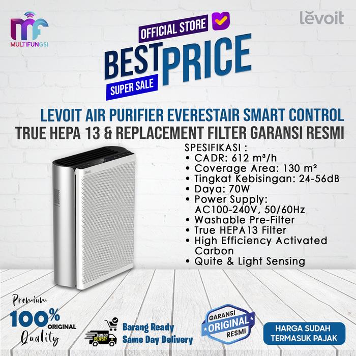 Gambar Levoit Air Purifier EverestAir / Everest Air Smart Control True HEPA 13 & Replacement Filter - Air Purifier dari Multifungsi Online undefined Tokopedia