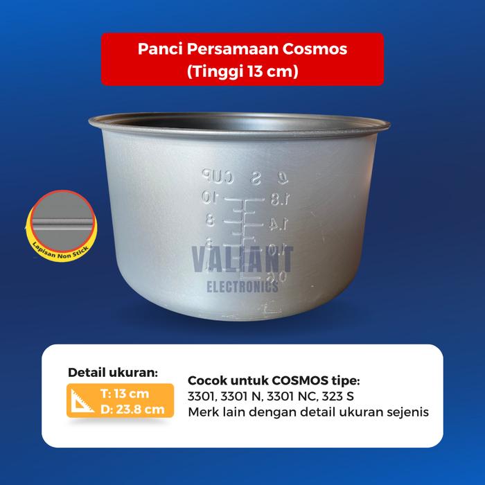 Gambar Panci Persamaan Rice Cooker Magic Com Cosmos - Pendek (13 cm), Packing DOUBLE dari Valiant Electronics TOP undefined Tokopedia