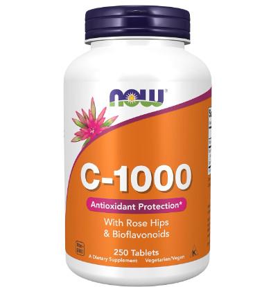 Gambar Now Foods Vitamin C-1000 mg Rose Hips isi 250 Tablet Foods VitC 1000mg - Bioflavonoids  dari PASSSTI VITS undefined Tokopedia