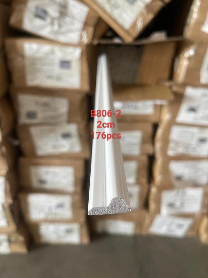 Gambar list moulding dinding pvc murah 2,5 cm - 8 cm - B 806-2 dari afdhal house undefined Tokopedia