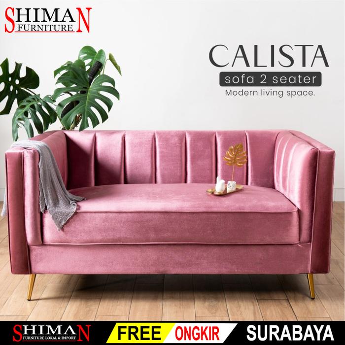 Gambar Sofa Minimalis Calista Free Bantal | Sofa Kaki Besi Gold | Sofa Ruang Tamu Minimalis - 21 Dudukan dari SHIMANSBY undefined Tokopedia