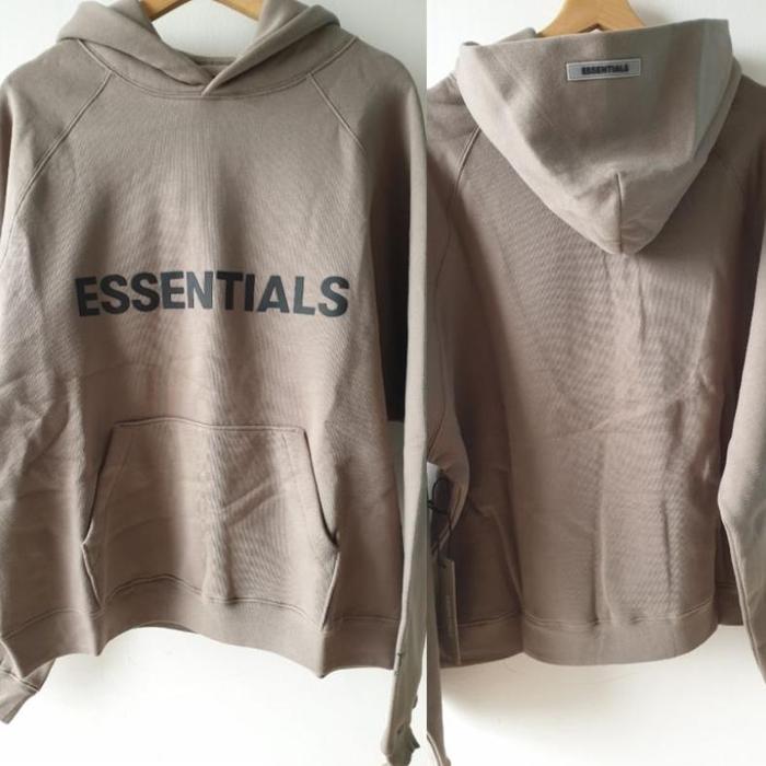 Gambar Fog Essentials Front Rubber Logo Hoodie Sweater Uni Fear Of God* - Cement, S dari dewi3169 undefined 5 Tokopedia