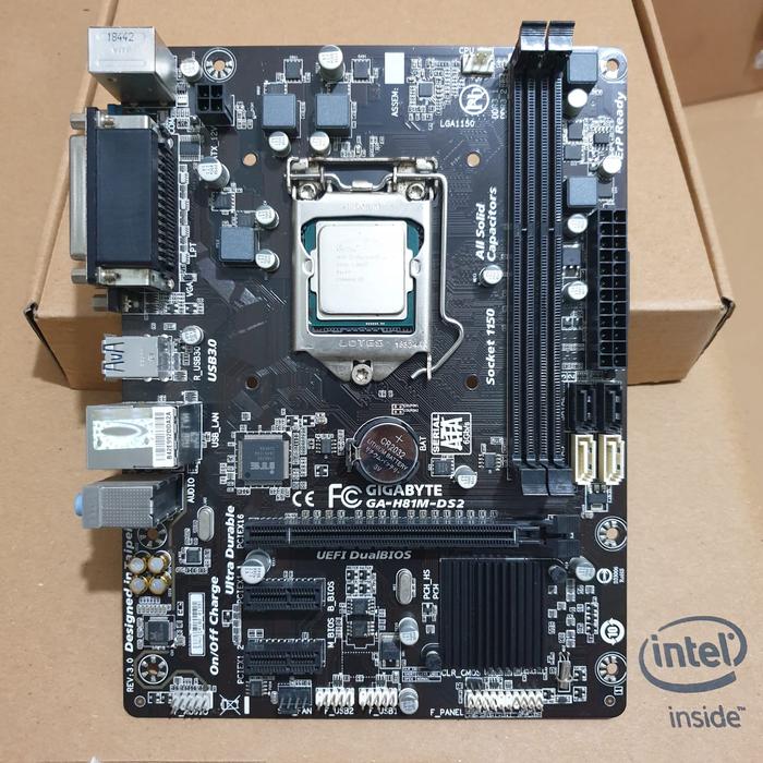 Gambar Motherboard Gigabyte GA-H81M DS2 LGA1150,H81,DDR3 USB3,0 ,SATA 3 dari V'Sport Comp undefined Tokopedia