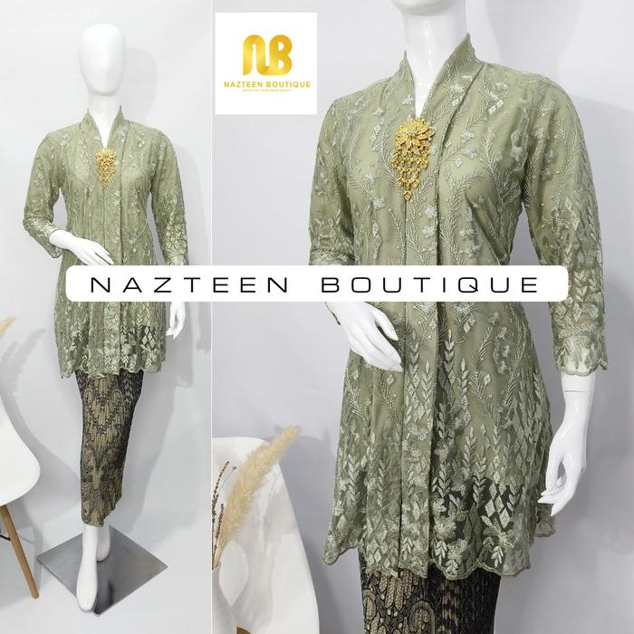 Promo Setelan Rok Kebaya Wanita Modern Tunik Brokat Tile Model Kartini ...