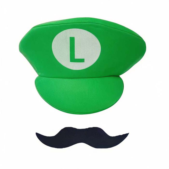 Gambar Topi Dan Janggut Super Mario,Super Mario hat cap,Topi Anime Permainan,Luigi Bros Letter Printed Cosplay - Hijau+jenggot dari Hidap Elegan3 undefined Tokopedia
