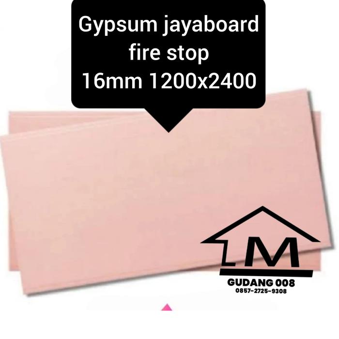 Jual Gypsum jayaboard firestop 16mm 1200x2400 / fire resistance / jaya ...