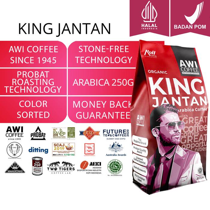 Gambar Awi Coffee Kopi King Jantan Peaberry 250Gr Biji |Arabica |Roasted Biji dari Awi Coffee Medan undefined Tokopedia