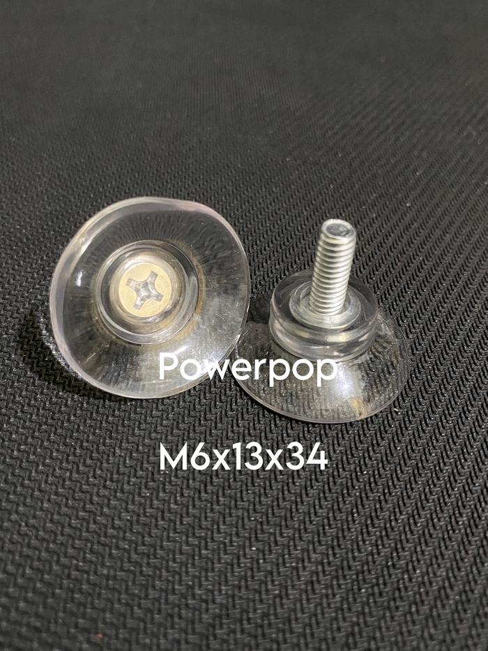 Gambar Kaki Karet Stabil Meja Furniture M6 M8 Best Quality / Kaki Meja Bening Clear Kuat Bagus - M6*13*34 dari Powerpop undefined Tokopedia
