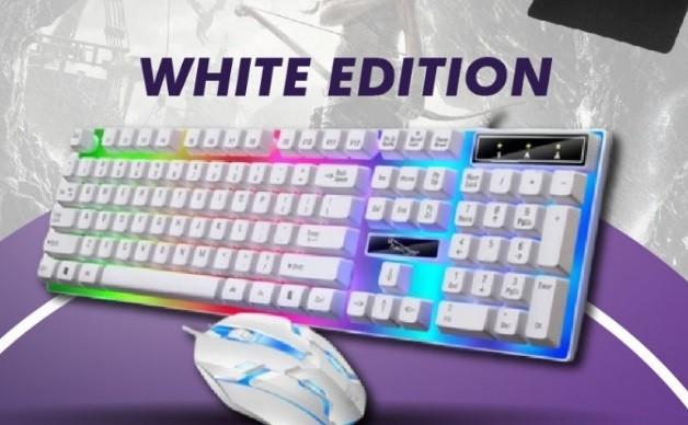 Gambar Keyboard Mouse Black Panther RGB - Putih dari POINT99 COMPUTER undefined Tokopedia