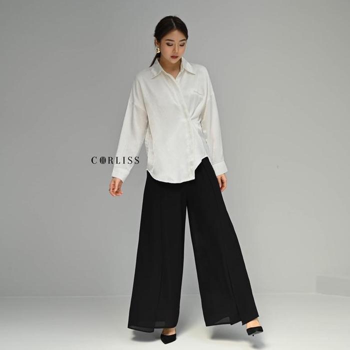 Gambar Best Saller Ramona Double Layered Cullote • Original Corliss - Black, S dari zarasfrigh undefined Tokopedia