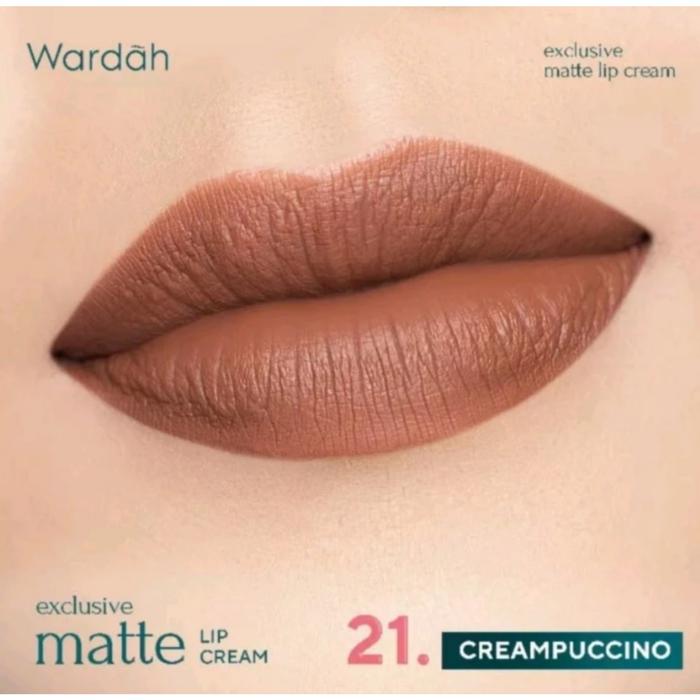 Gambar WARDAH EXCLUSIVE MATTE LIP CREAM - 21 CREAMPUCCINO dari Shine beauty olshop undefined Tokopedia