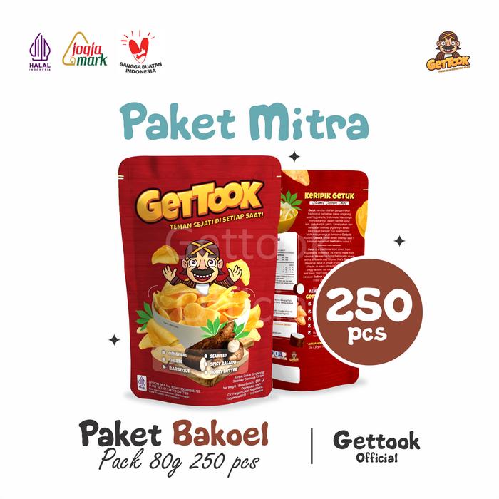 Gambar Paket Juragan Bakoel Keripik Gettook 250 pcs dari Pangan Lokal Sejahtera undefined Tokopedia