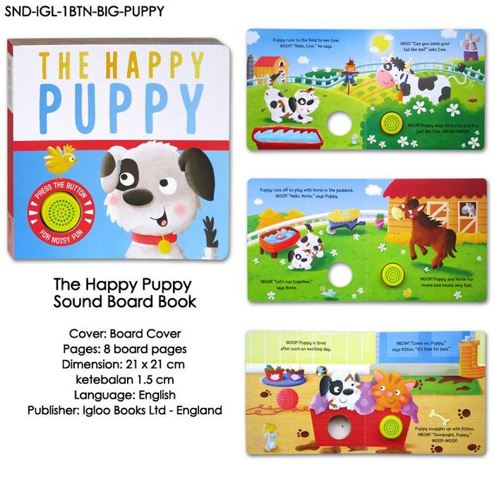 Gambar [Igloo Books] Story Sound Board Book with fun sound button (buku - Happy Puppy dari salwaShop66 undefined Tokopedia