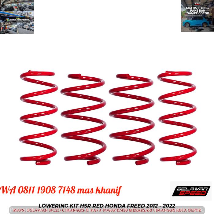 Gambar LOWERING KIT HSR LOWERING KIT HSR RED UNTUK HONDA FREED 2012 - 2022 PER CEPER TOKO BAN VELG DEPOK dari Belawan Speed HSR Cimanggis undefined Tokopedia