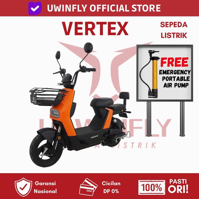 Gambar Sepeda Listrik Uwinfly M75 Garansi Resmi - VERTEX ORANGE dari U-Winfly Indonesia undefined Tokopedia
