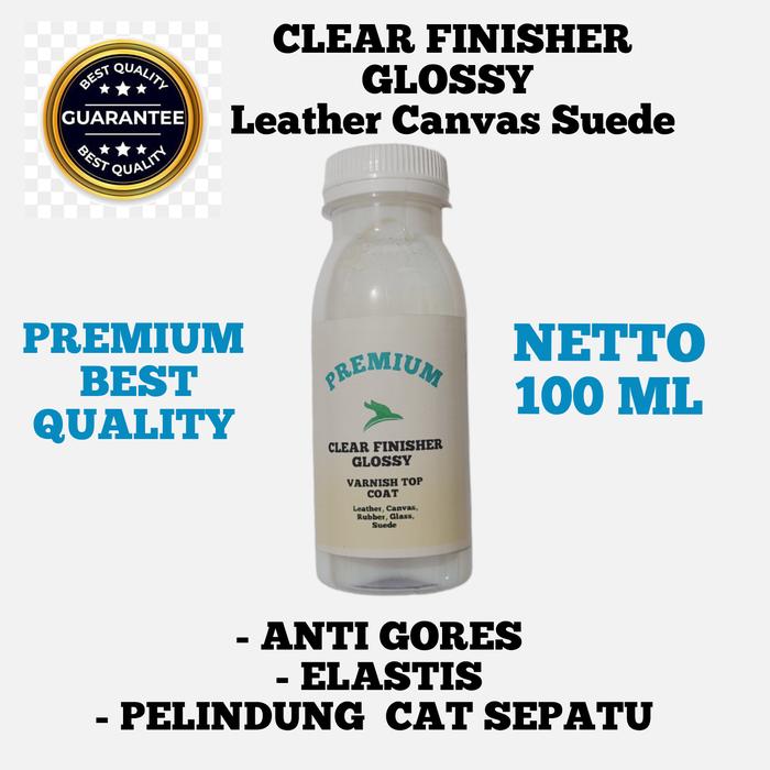 Gambar Clear finisher varnish Cat Sepatu Lukisan Kanvas Leather - GLOSSY 100 ML dari Ayolakuuu undefined Tokopedia