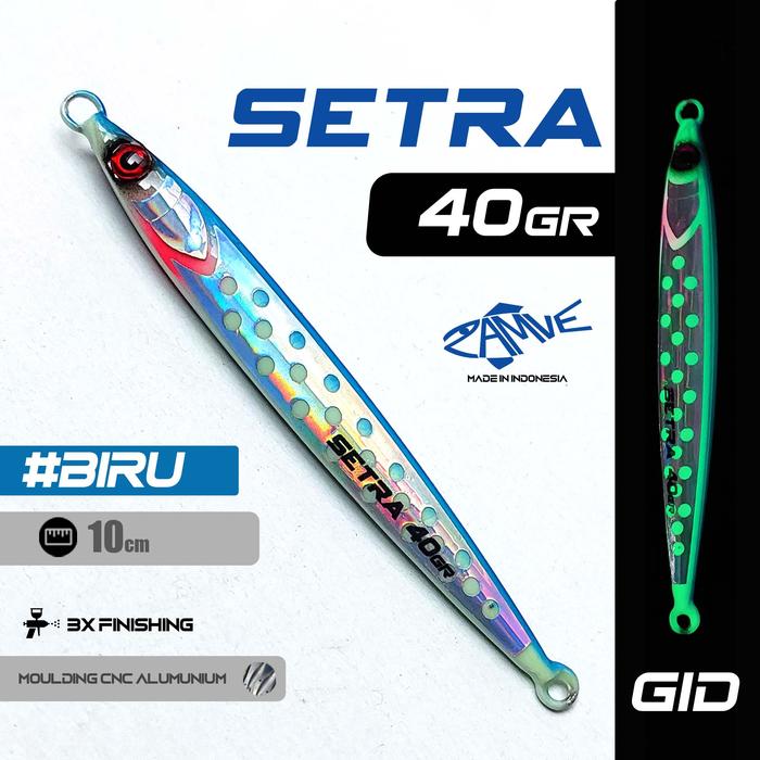 Gambar Metal Jig Polkadot Zamve Setra 40Gr Metal Jig 40Gr Metal Jig 40Gram - Blue dari Sagara Pancing undefined Tokopedia