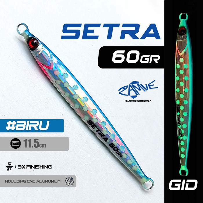 Gambar Metal Jig Polkadot Zamve Setra 60Gr Metal Jig 60Gr Metal Jig 60Gram - Blue dari Sagara Pancing undefined Tokopedia