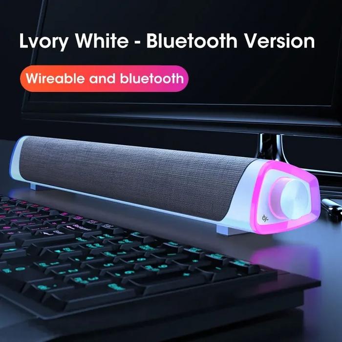 Jual Soundbar TV PC Komputer Speaker Bar HiFi Stereo Heavy Bass AUX ...